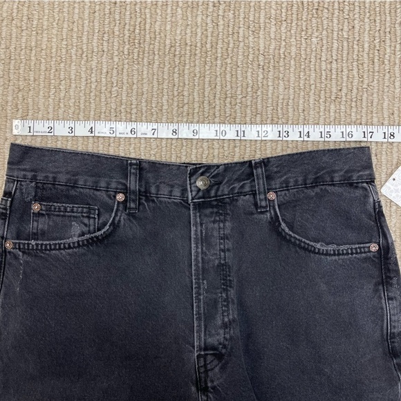 Free People We the Free The Lasso High Waist Straight Leg Jean Black Size 31 - Picture 11 of 15